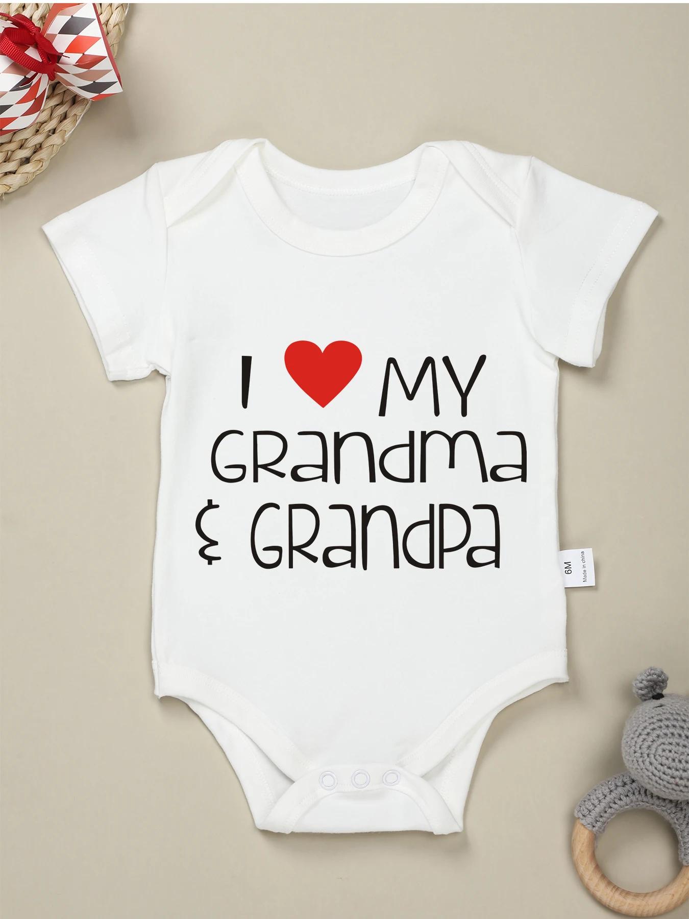 I Love My Grandma & Grandpa Prnit ư ̺  ̴ϸָƮ  ø   Y2K 0-24M   Ʈ,  